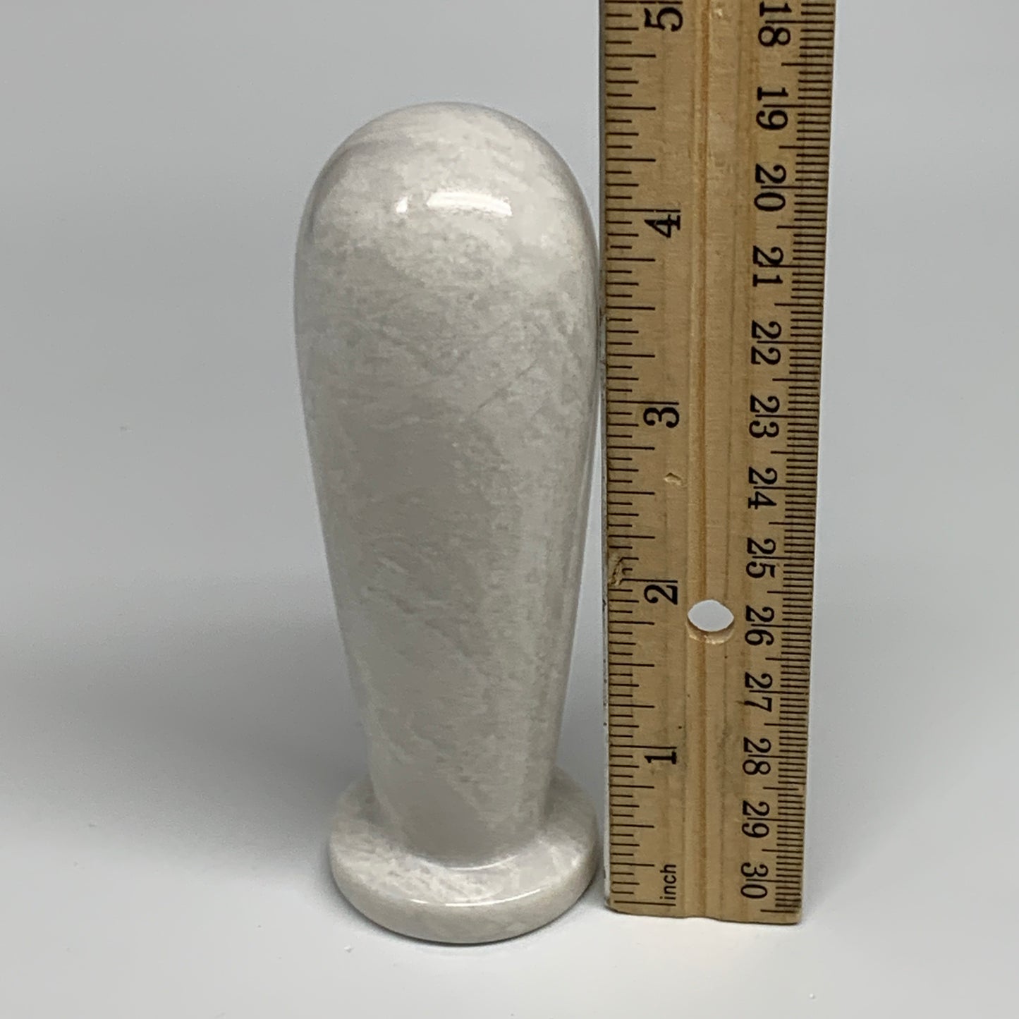 2.21 lbs, 3.9"x3.8", Natural Marble Crystal Pestle and Mortar Handmade, B32529