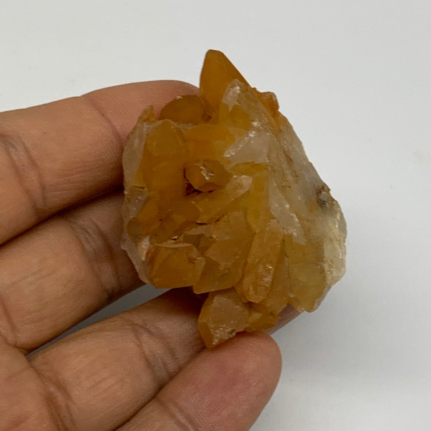 45.4g, 1.9"x1.4"x1.2", Orange Quartz Cluster Crystal Terminated @Brazil, B28891