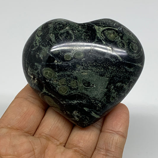 0.44 lbs, 2.4"x2.8"x1.3", Kambaba Jasper Heart Crocodile Polished Crystal, B3757