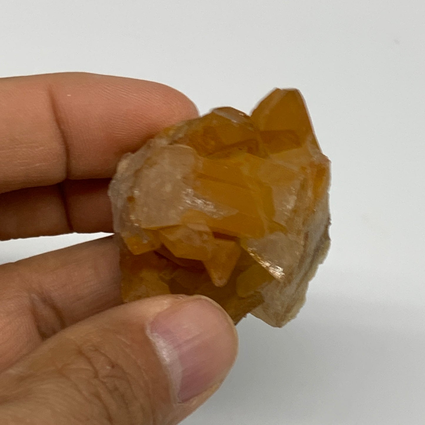 45.4g, 1.9"x1.4"x1.2", Orange Quartz Cluster Crystal Terminated @Brazil, B28891