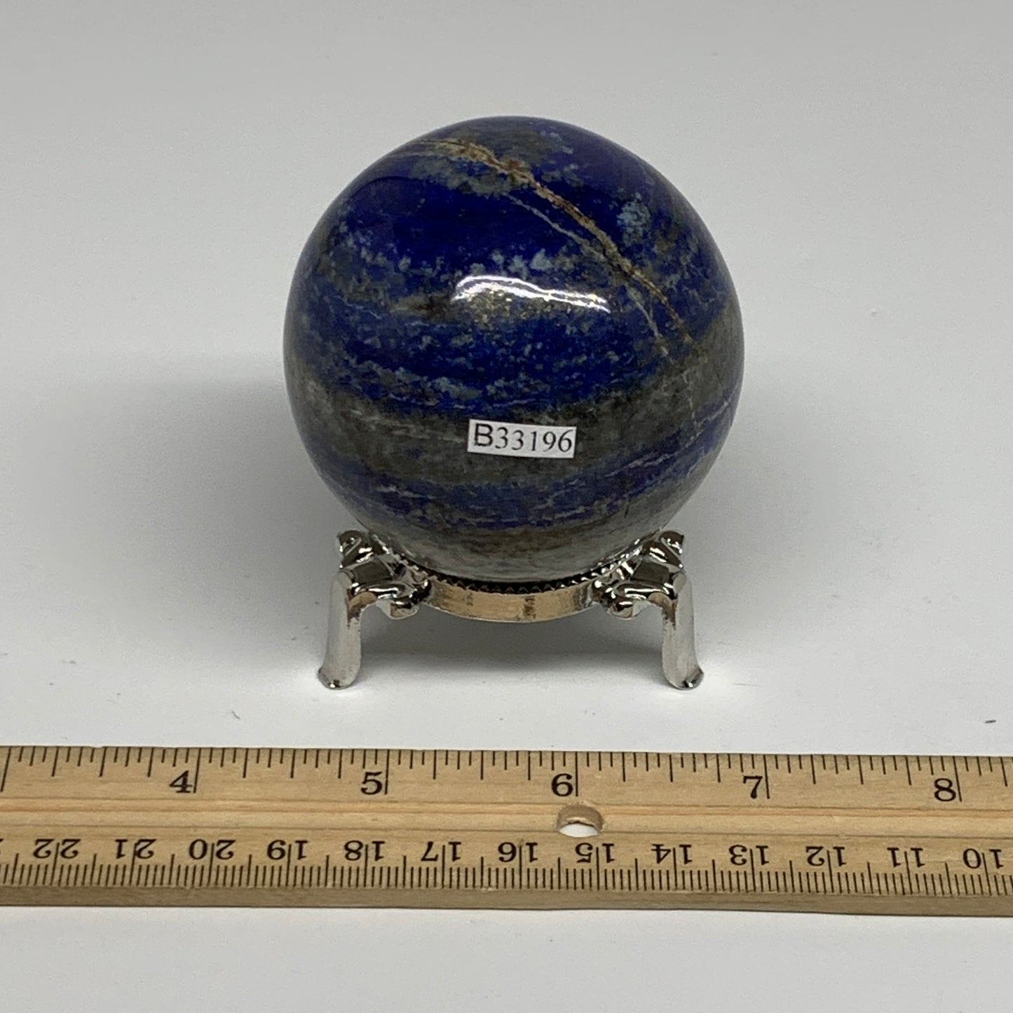 0.84 lbs, 2.5" (62mm), Lapis Lazuli Sphere Ball Gemstone @Afghanistan, B33196