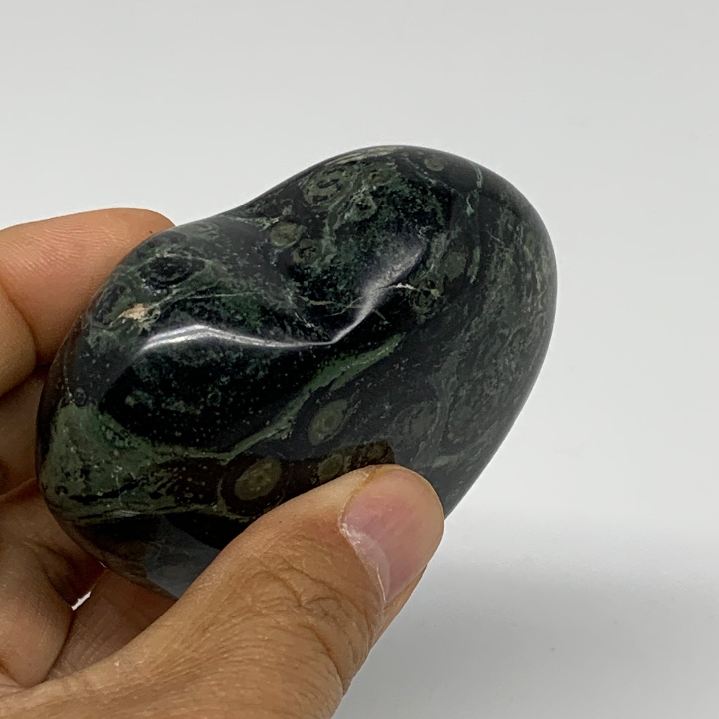 0.44 lbs, 2.4"x2.8"x1.3", Kambaba Jasper Heart Crocodile Polished Crystal, B3757