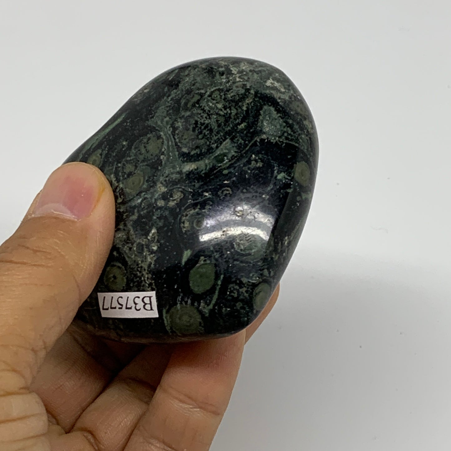 0.44 lbs, 2.4"x2.8"x1.3", Kambaba Jasper Heart Crocodile Polished Crystal, B3757