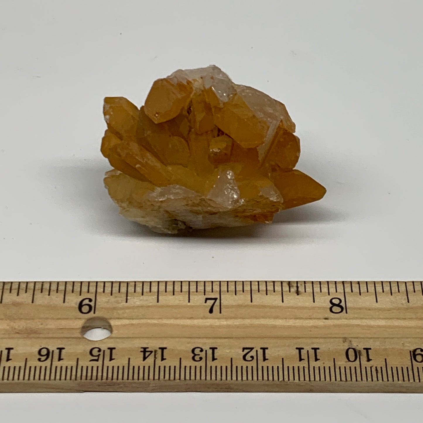 45.4g, 1.9"x1.4"x1.2", Orange Quartz Cluster Crystal Terminated @Brazil, B28891