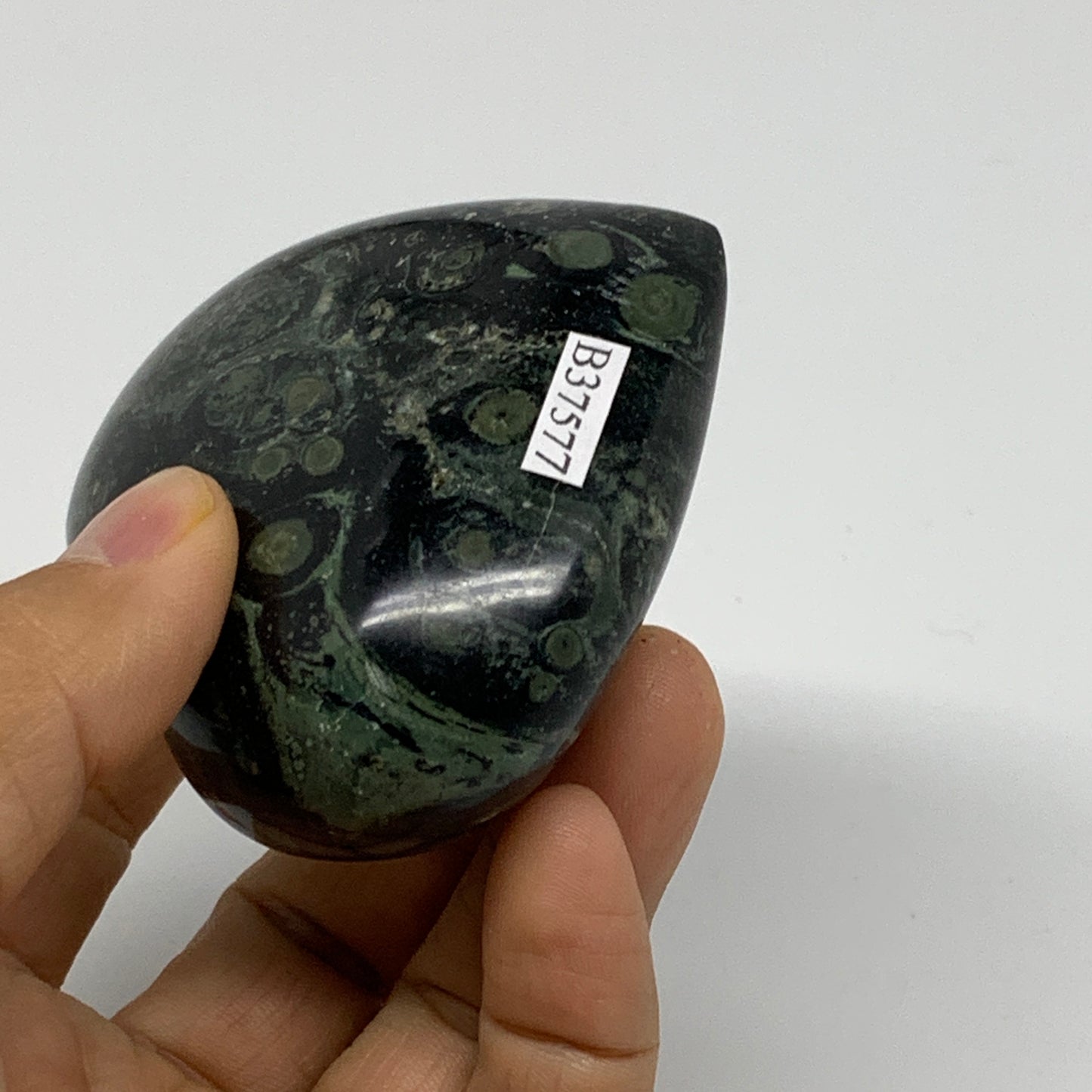 0.44 lbs, 2.4"x2.8"x1.3", Kambaba Jasper Heart Crocodile Polished Crystal, B3757