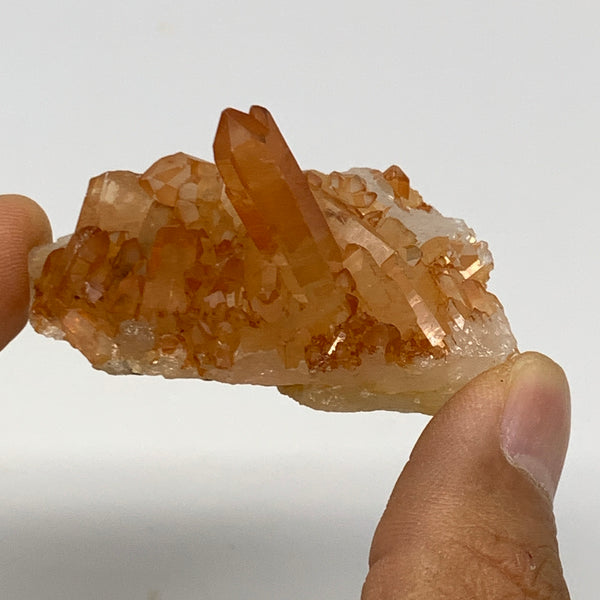 35.8g, 2"x1.2"x0.7", Orange Quartz Cluster Crystal Terminated @Brazil, B28892