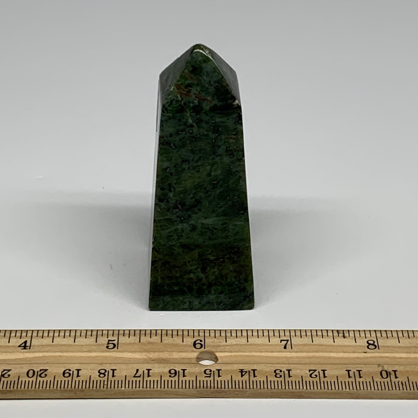 146g, 3.3"x1.3"x1.3", Serpentine Point Tower Obelisk Crystal @Pakistan, B29626