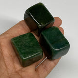 169.9g, 1.2"-1.4", 3pcs, Natural Nephrite Jade Tumbled Stone @Afghanistan,B31897