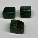 169.9g, 1.2"-1.4", 3pcs, Natural Nephrite Jade Tumbled Stone @Afghanistan,B31897