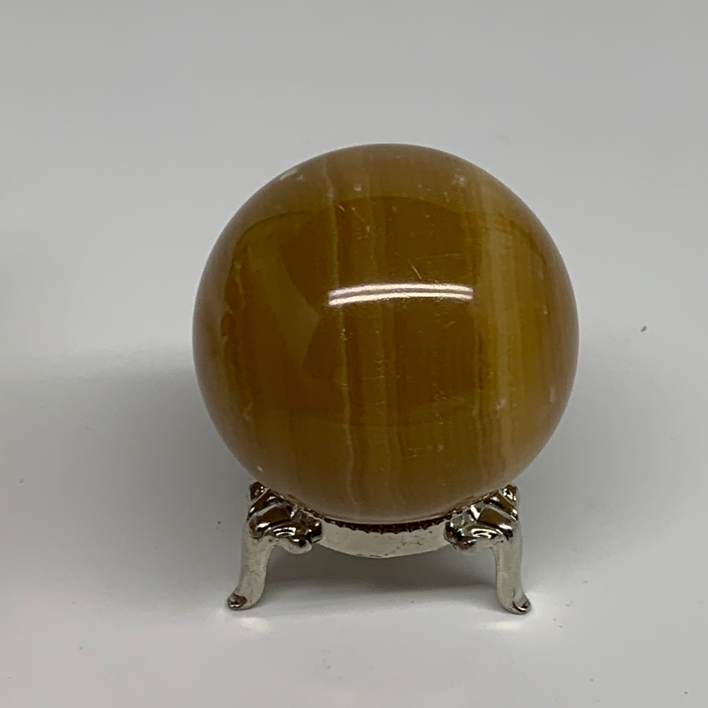 178.7g, 2"(50mm), Honey Calcite Sphere Polished Gemstone, B35316