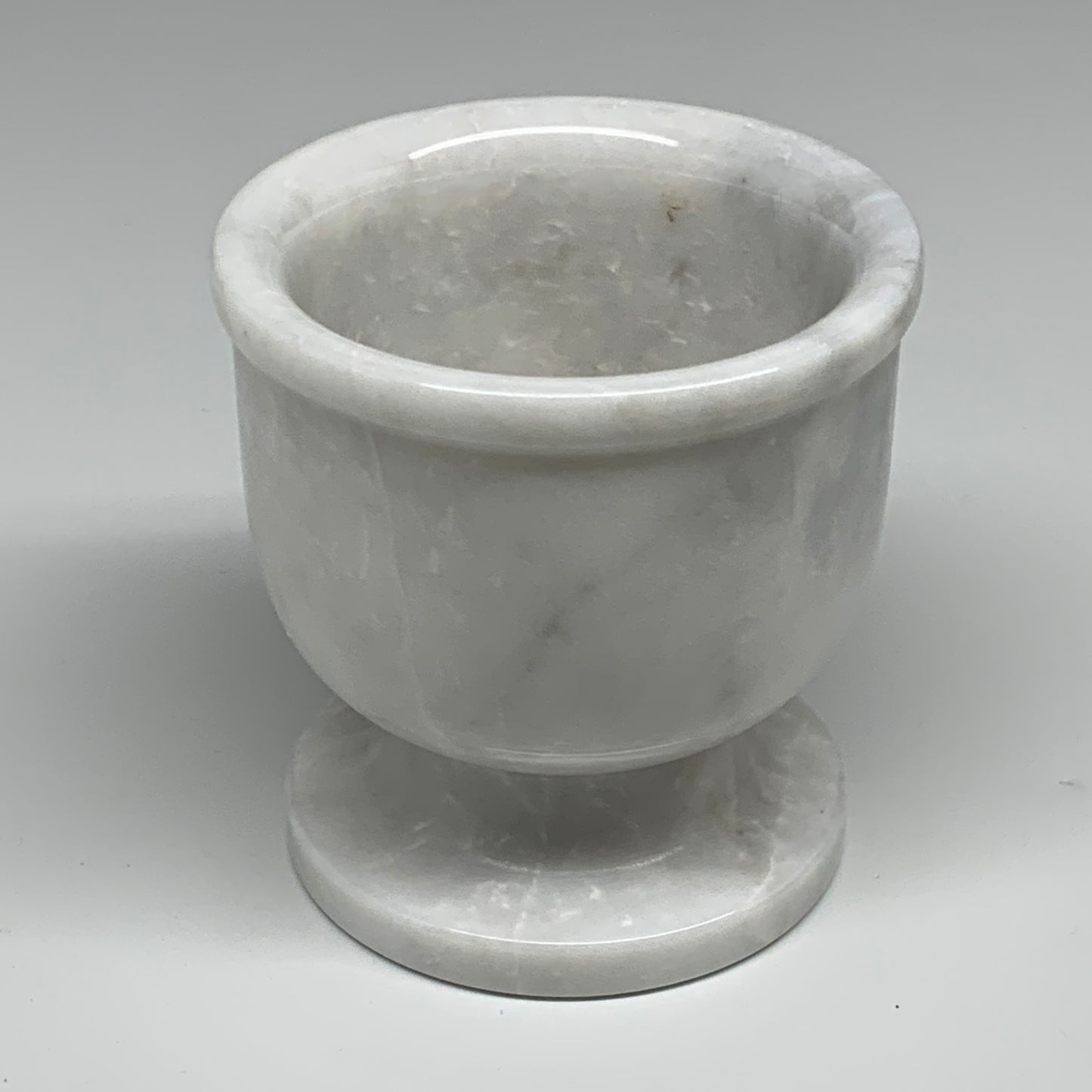 2.16 lbs, 3.8"x3.7", Natural Marble Crystal Pestle and Mortar Handmade, B32530