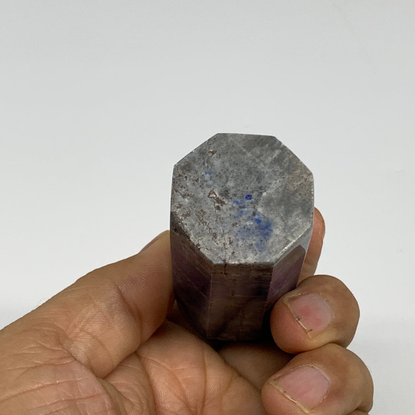 134.6g, 2.9"x1.1", Natural Lapis Lazuli Tower Point Obelisk Afghanistan,B30377
