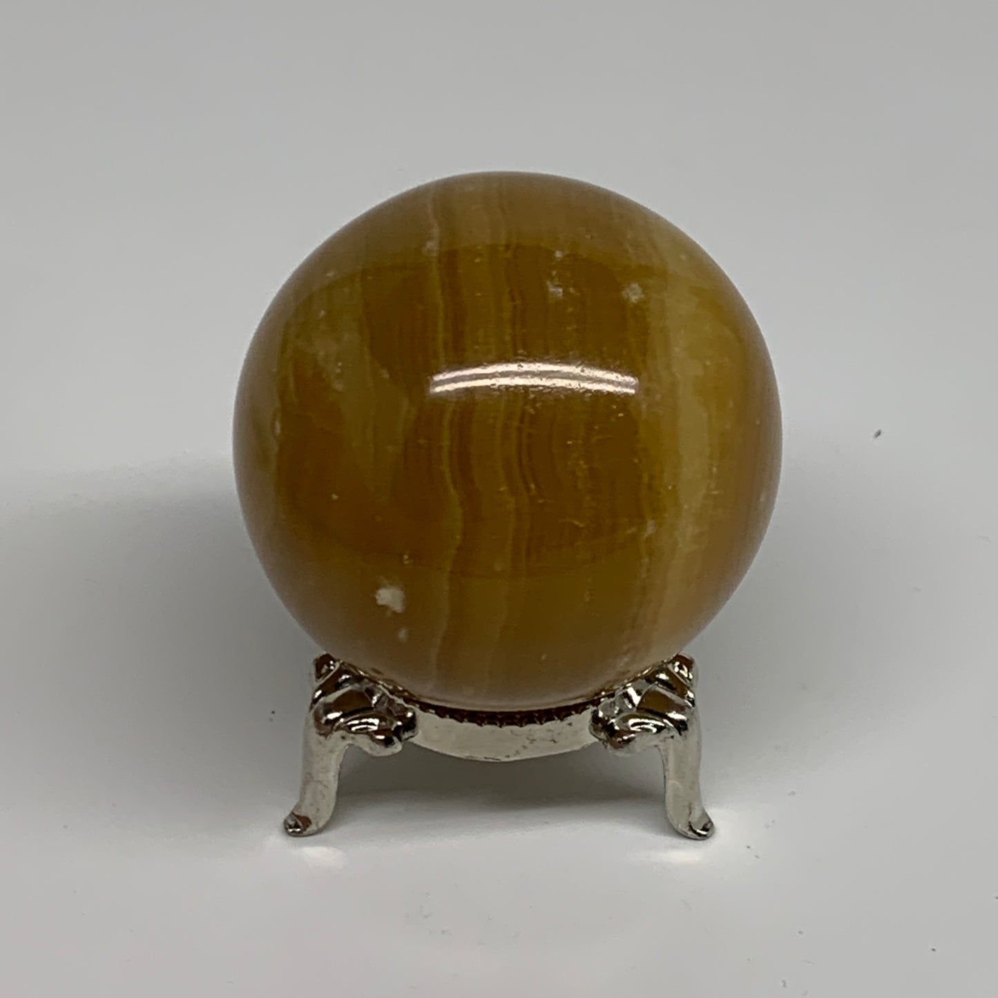 178.7g, 2"(50mm), Honey Calcite Sphere Polished Gemstone, B35316