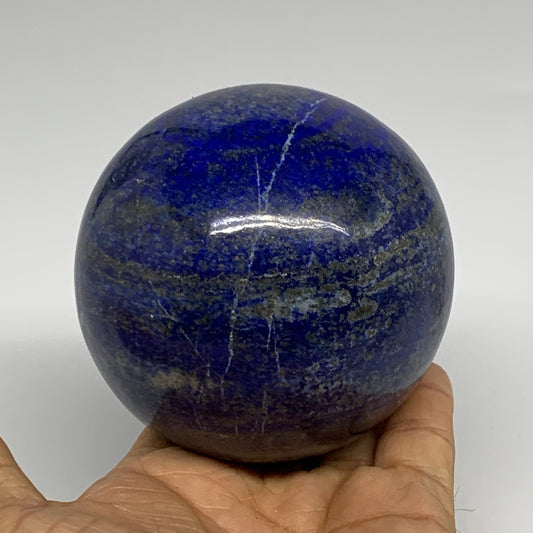 1.99 lbs, 3.3" (83mm), Lapis Lazuli Sphere Ball Gemstone @Afghanistan, B33198