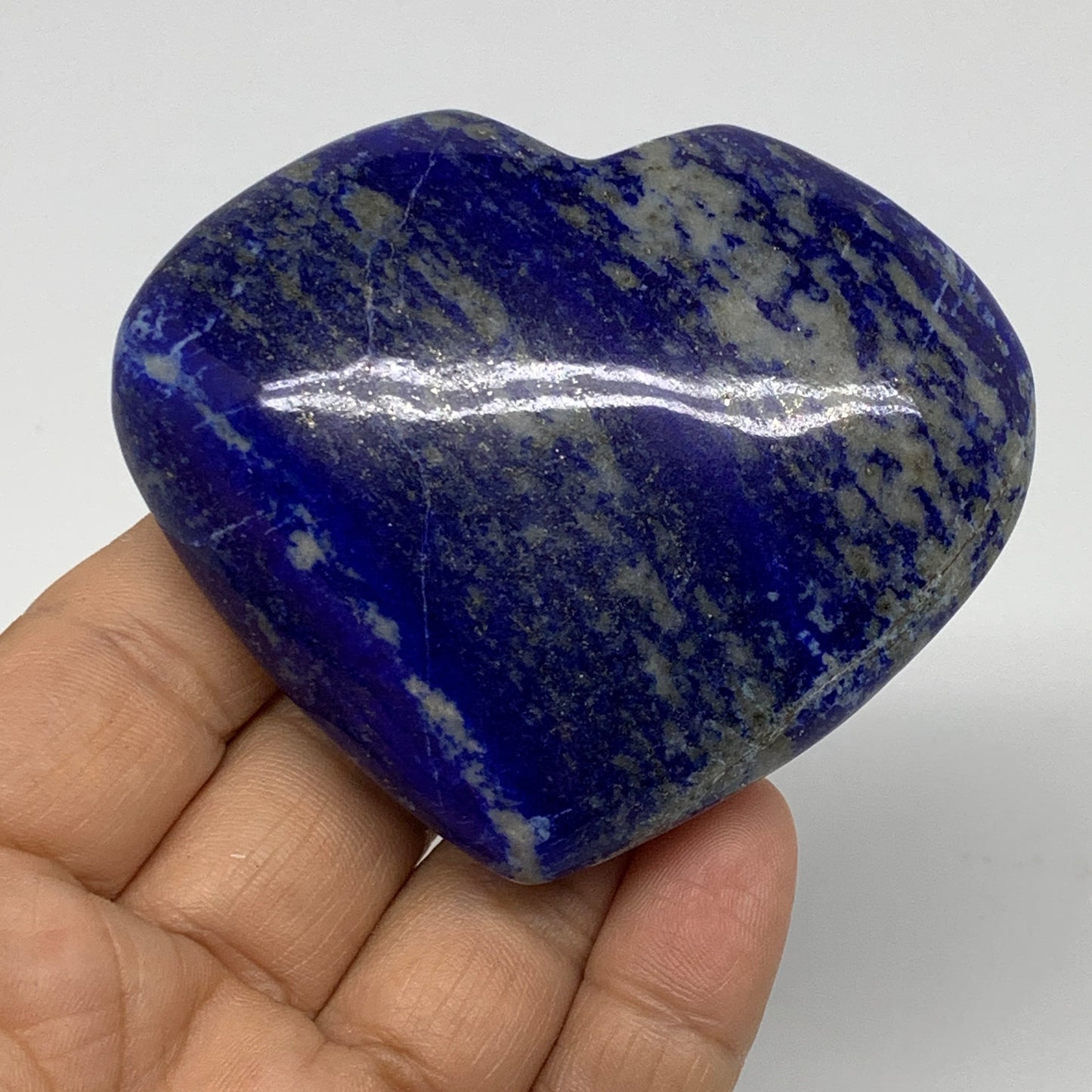 0.33 lbs, 2.6"x3"x0.9", Natural Lapis Lazuli Heart Polished Crystal, B36666
