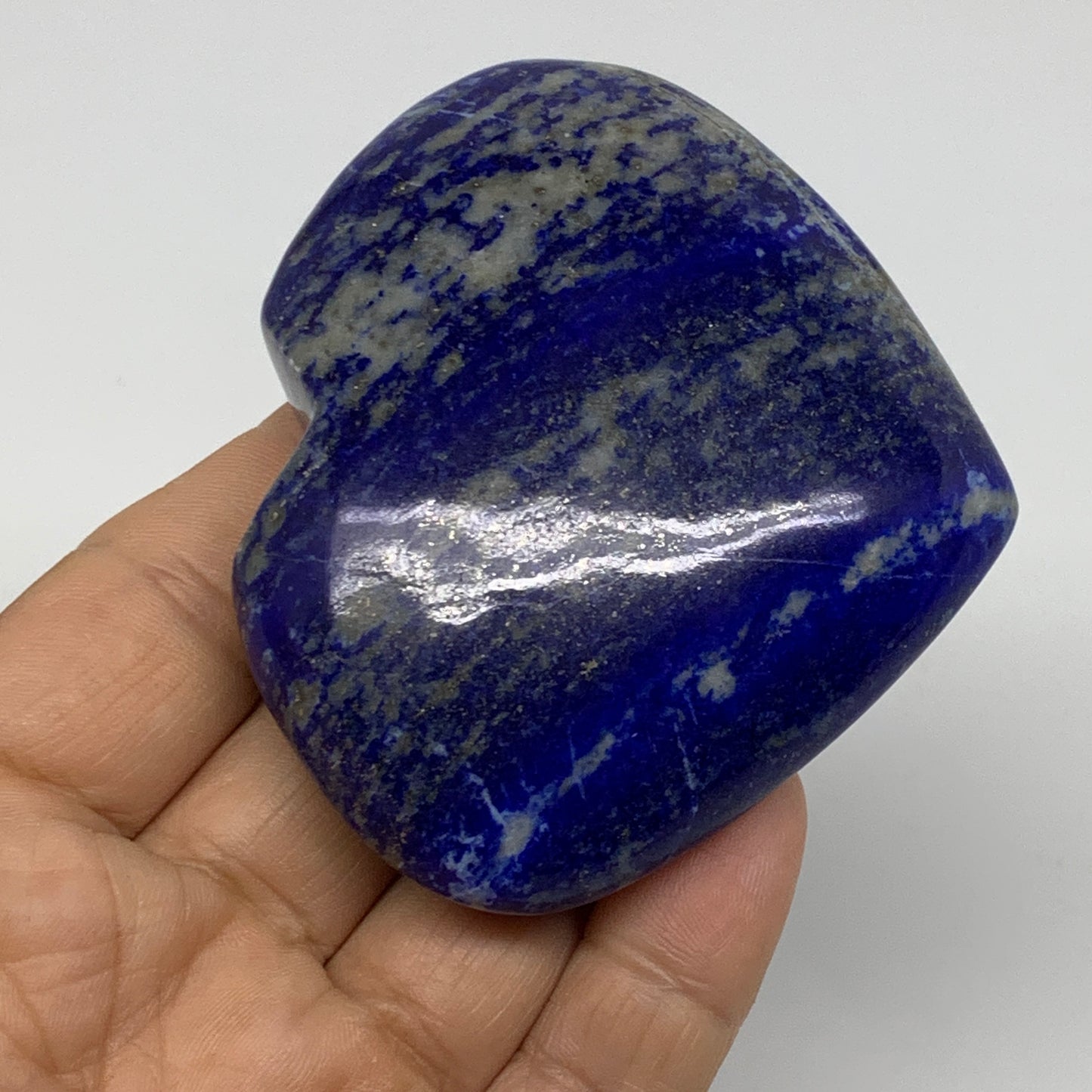 0.33 lbs, 2.6"x3"x0.9", Natural Lapis Lazuli Heart Polished Crystal, B36666