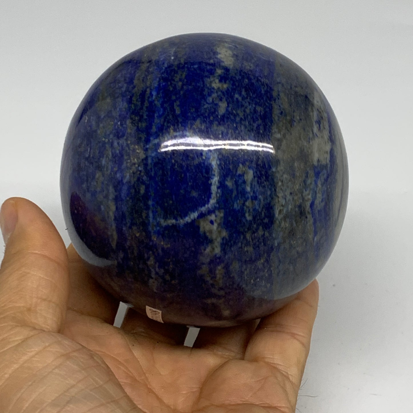 1.99 lbs, 3.3" (83mm), Lapis Lazuli Sphere Ball Gemstone @Afghanistan, B33198