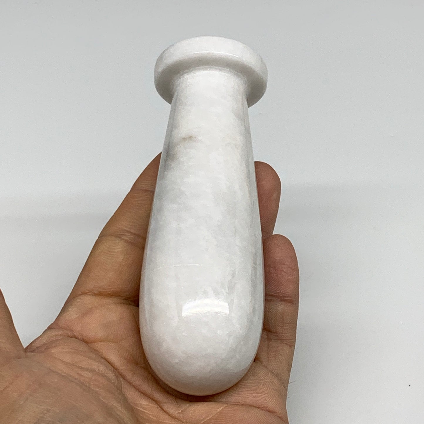 2.3 lbs, 4"x3.8", Natural Marble Crystal Pestle and Mortar Handmade, B32531