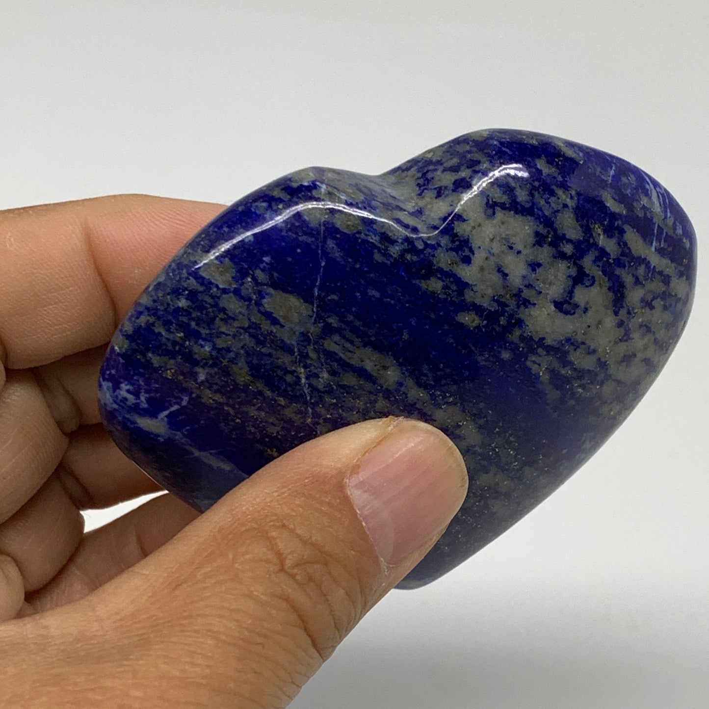 0.33 lbs, 2.6"x3"x0.9", Natural Lapis Lazuli Heart Polished Crystal, B36666
