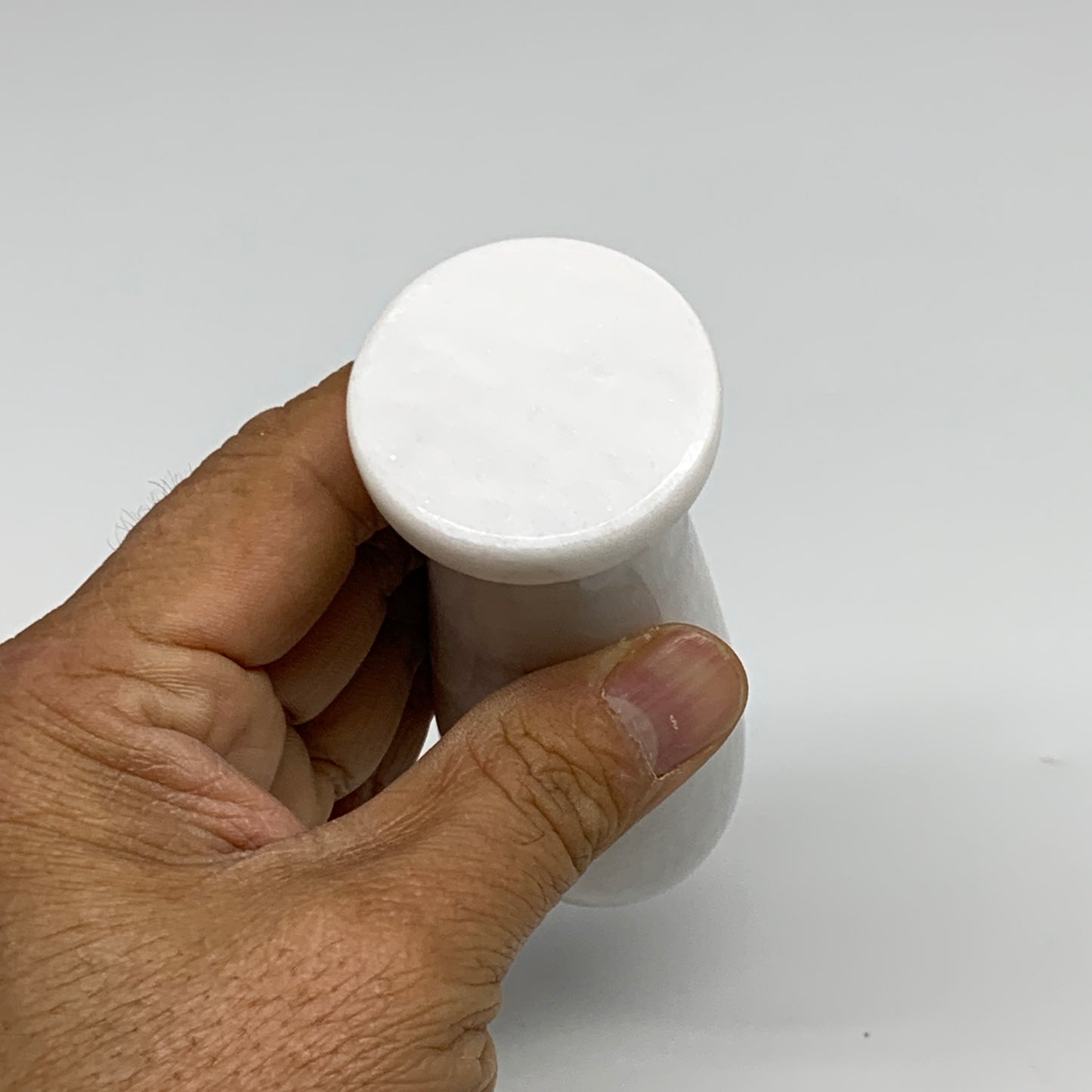 2.3 lbs, 4"x3.8", Natural Marble Crystal Pestle and Mortar Handmade, B32531