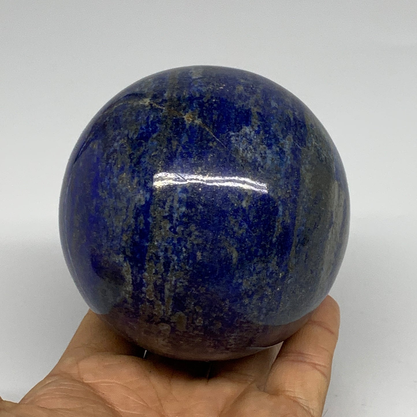 1.99 lbs, 3.3" (83mm), Lapis Lazuli Sphere Ball Gemstone @Afghanistan, B33198