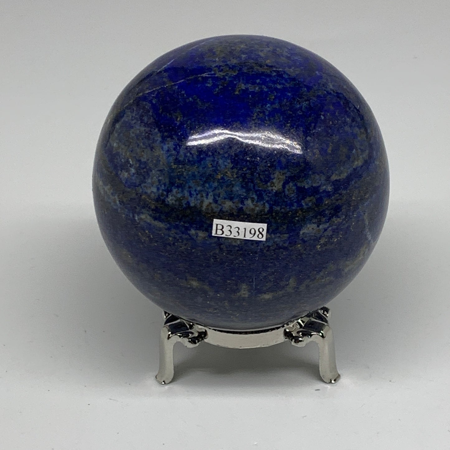1.99 lbs, 3.3" (83mm), Lapis Lazuli Sphere Ball Gemstone @Afghanistan, B33198