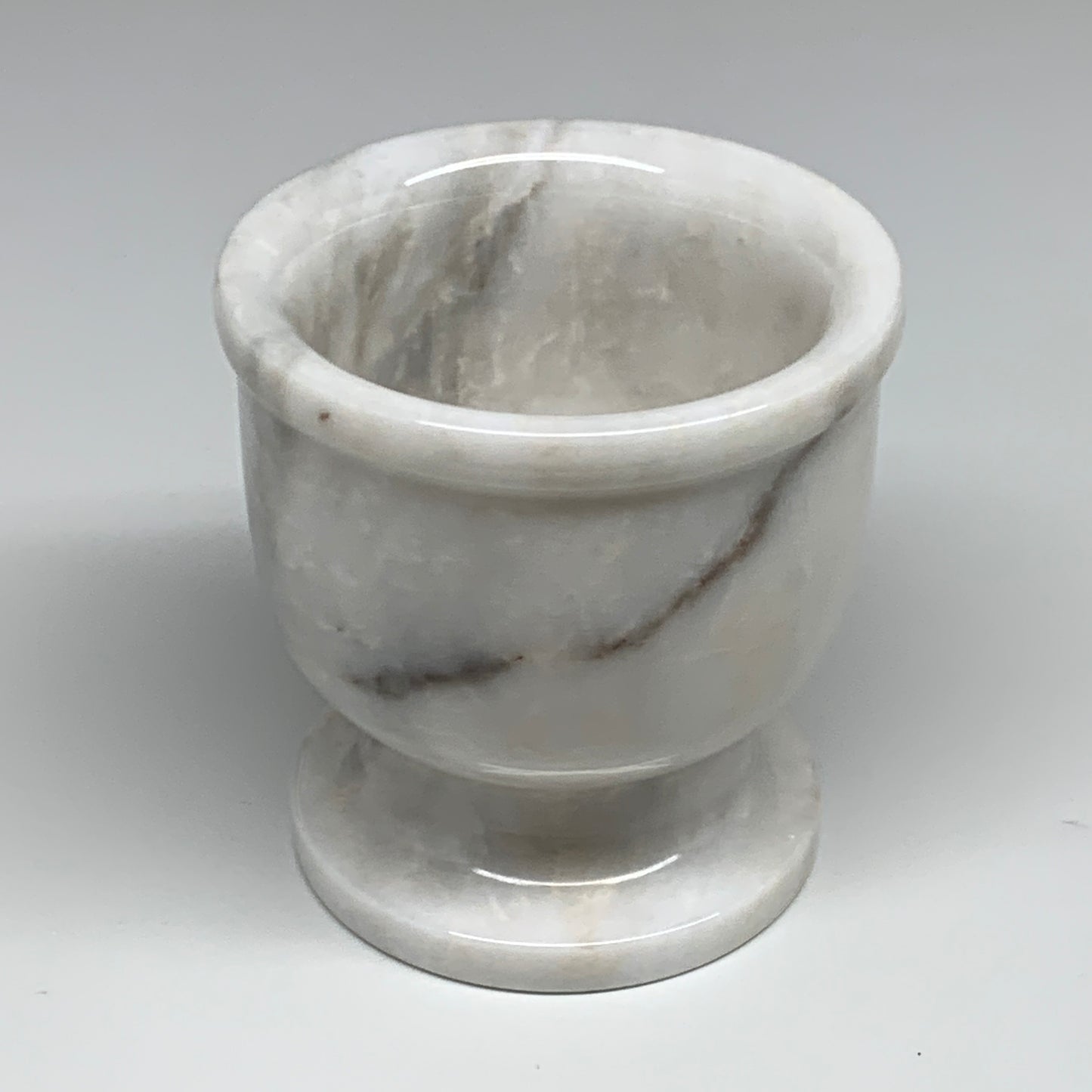 2.3 lbs, 4"x3.8", Natural Marble Crystal Pestle and Mortar Handmade, B32531