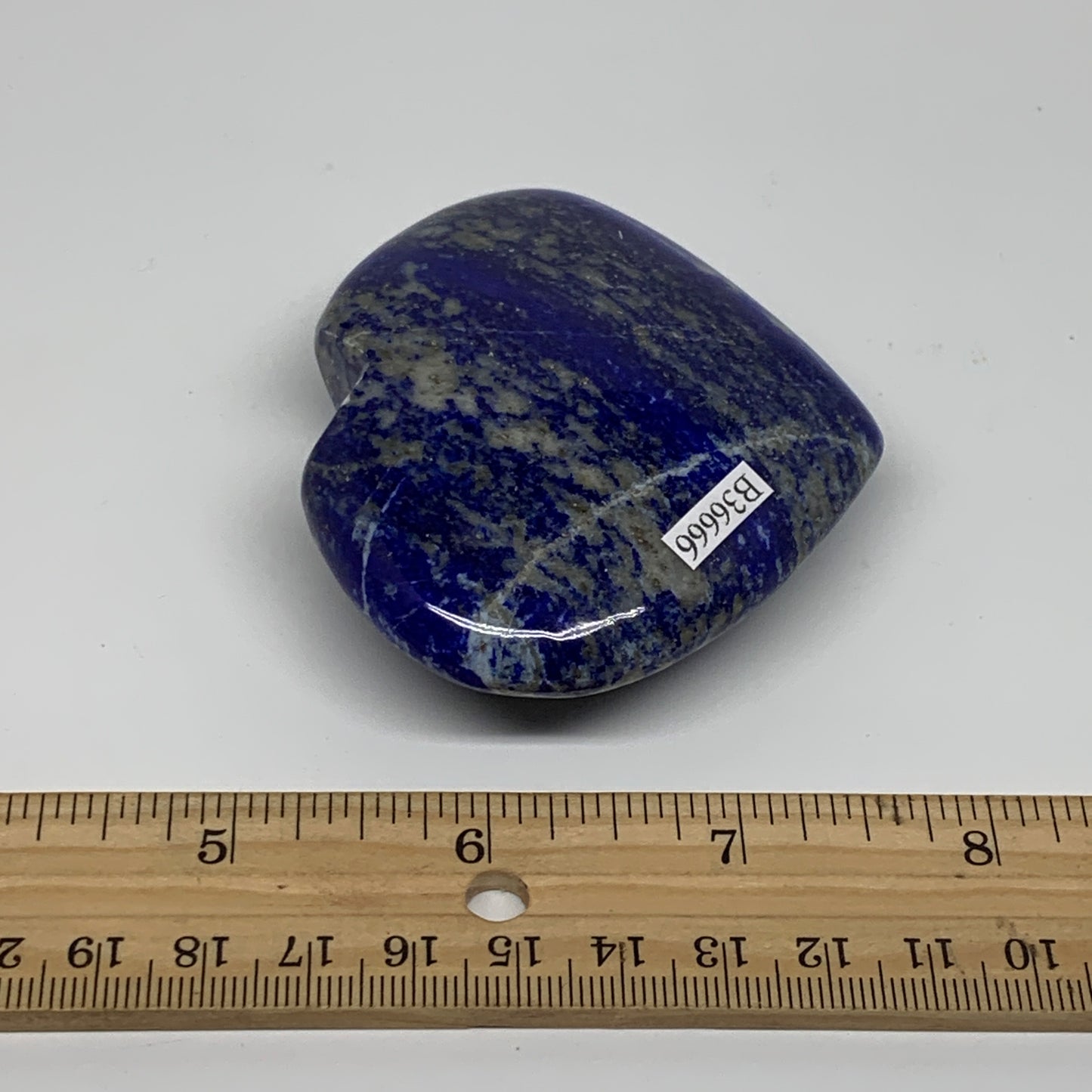 0.33 lbs, 2.6"x3"x0.9", Natural Lapis Lazuli Heart Polished Crystal, B36666