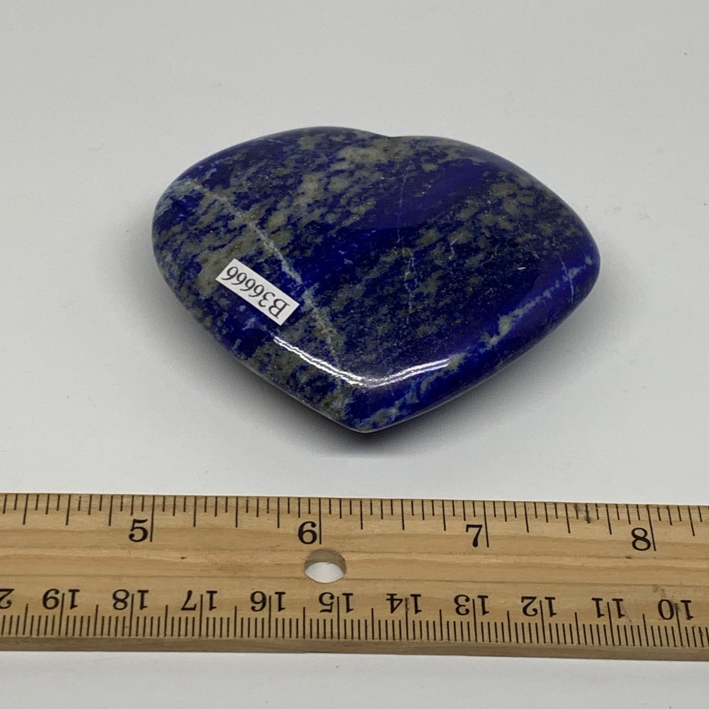 0.33 lbs, 2.6"x3"x0.9", Natural Lapis Lazuli Heart Polished Crystal, B36666