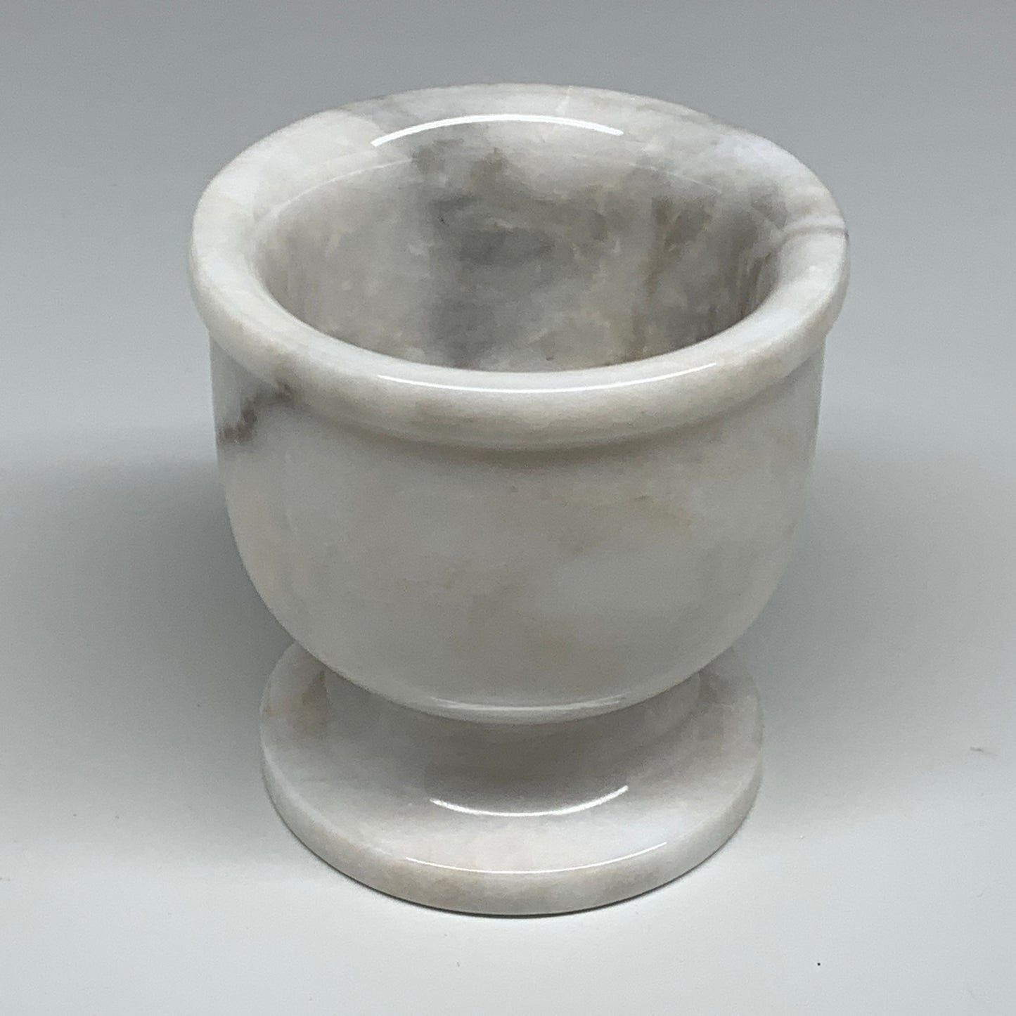 2.3 lbs, 4"x3.8", Natural Marble Crystal Pestle and Mortar Handmade, B32531
