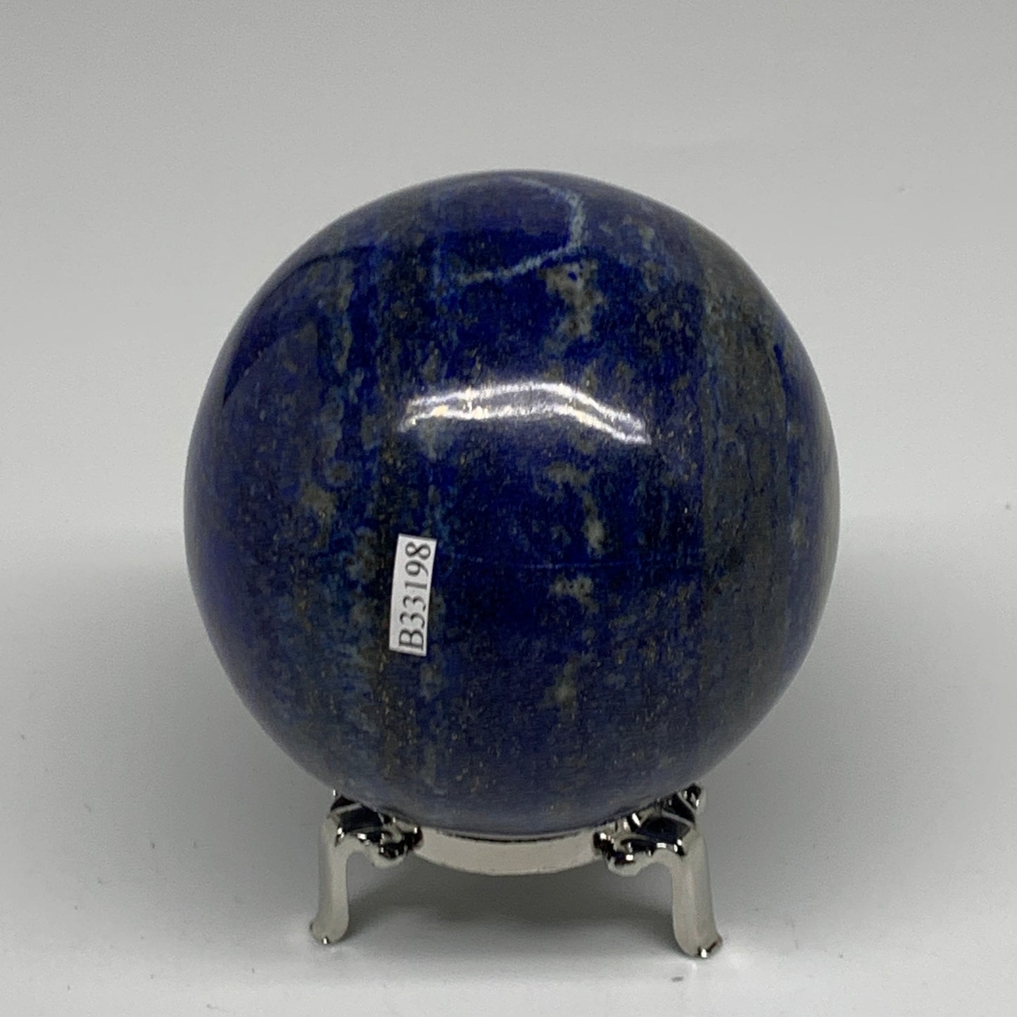 1.99 lbs, 3.3" (83mm), Lapis Lazuli Sphere Ball Gemstone @Afghanistan, B33198