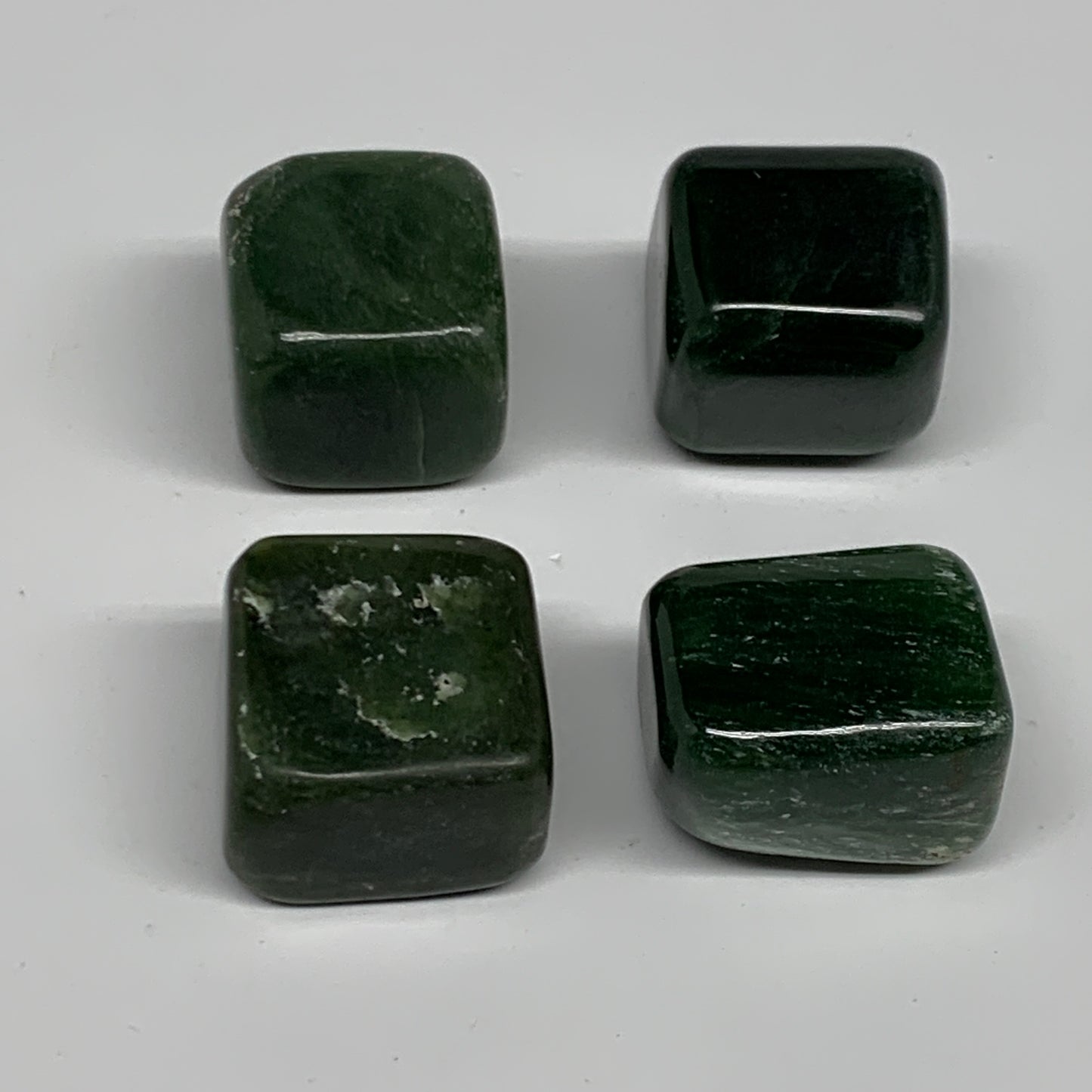168.1g, 1"-1.1", 4pcs, Natural Nephrite Jade Tumbled Stone @Afghanistan,B31899