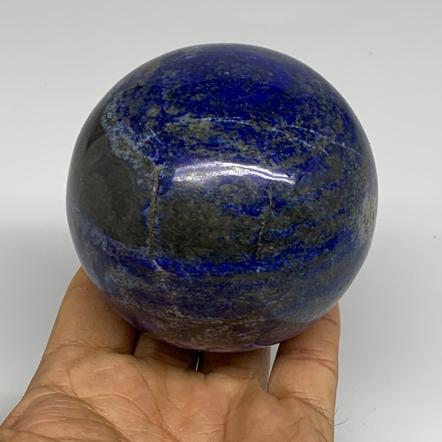 1.64 lbs, 3.1" (78mm), Lapis Lazuli Sphere Ball Gemstone @Afghanistan, B33199