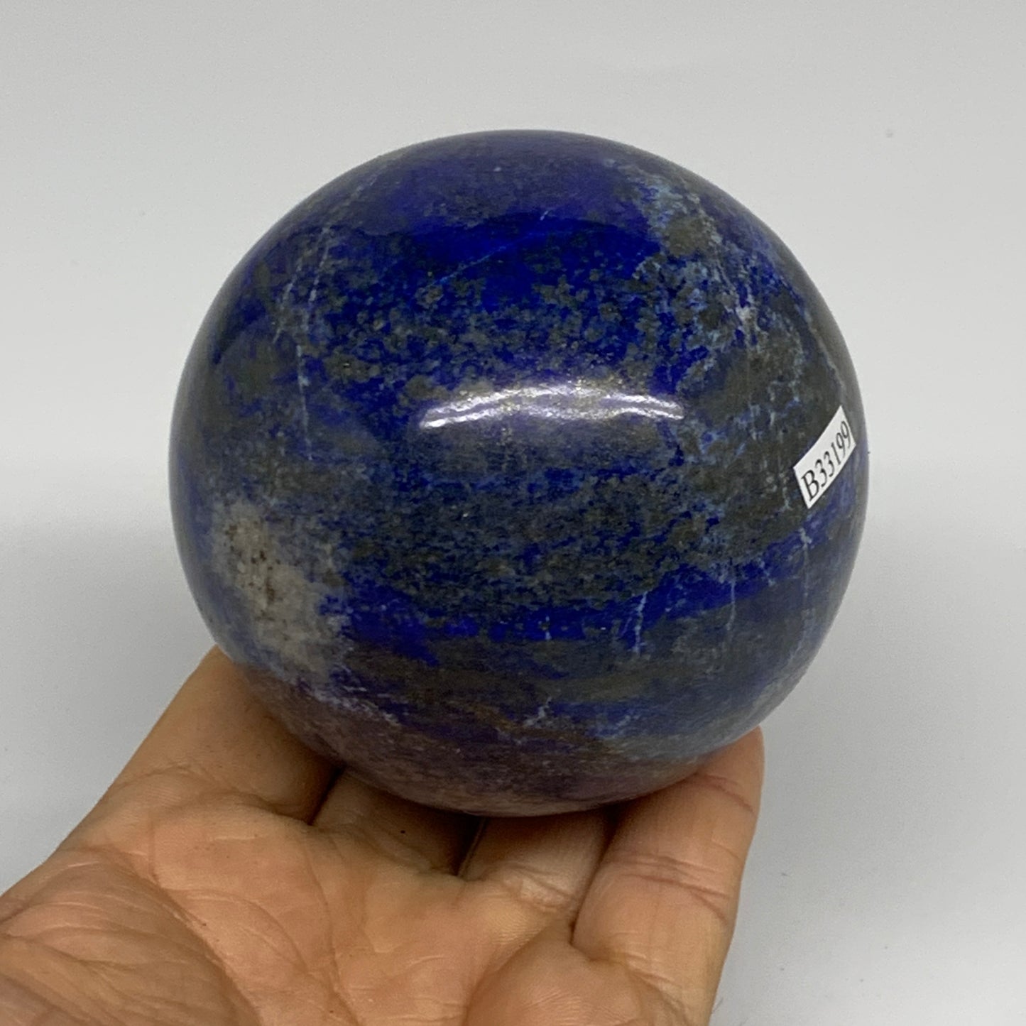 1.64 lbs, 3.1" (78mm), Lapis Lazuli Sphere Ball Gemstone @Afghanistan, B33199