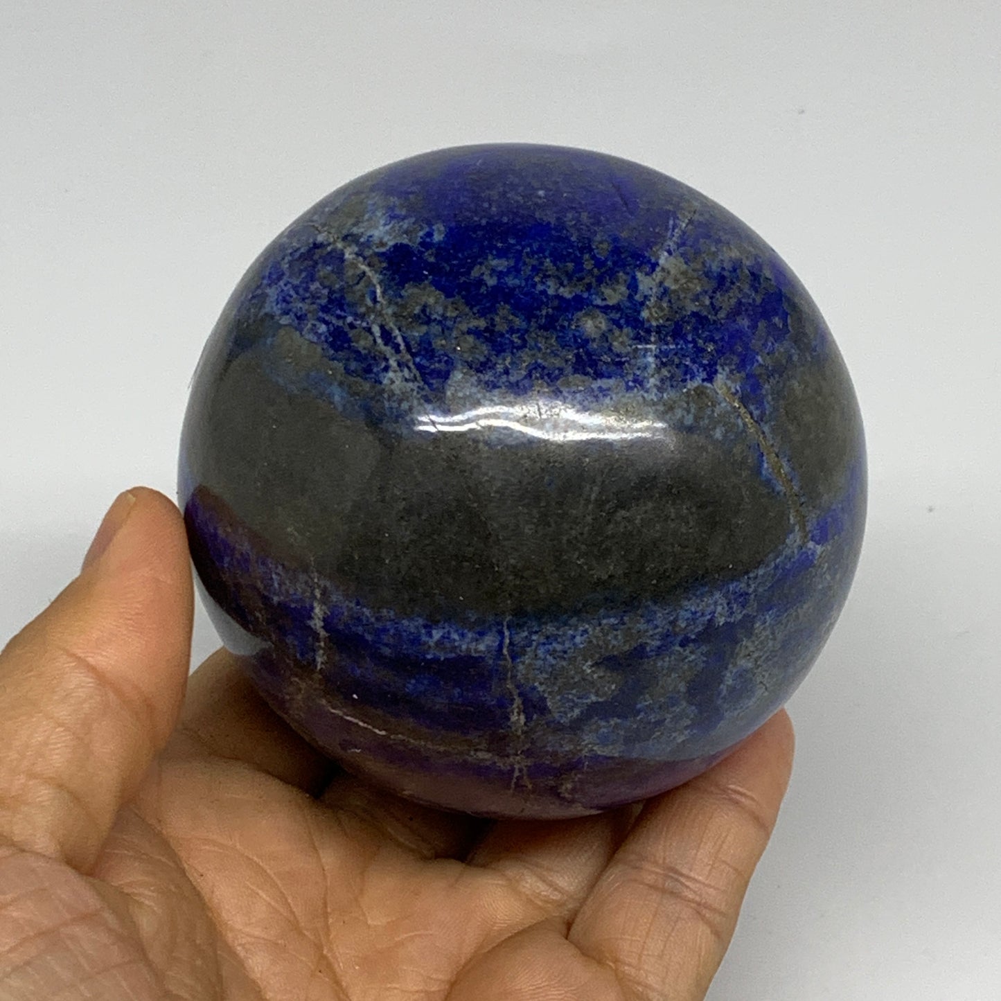 1.64 lbs, 3.1" (78mm), Lapis Lazuli Sphere Ball Gemstone @Afghanistan, B33199