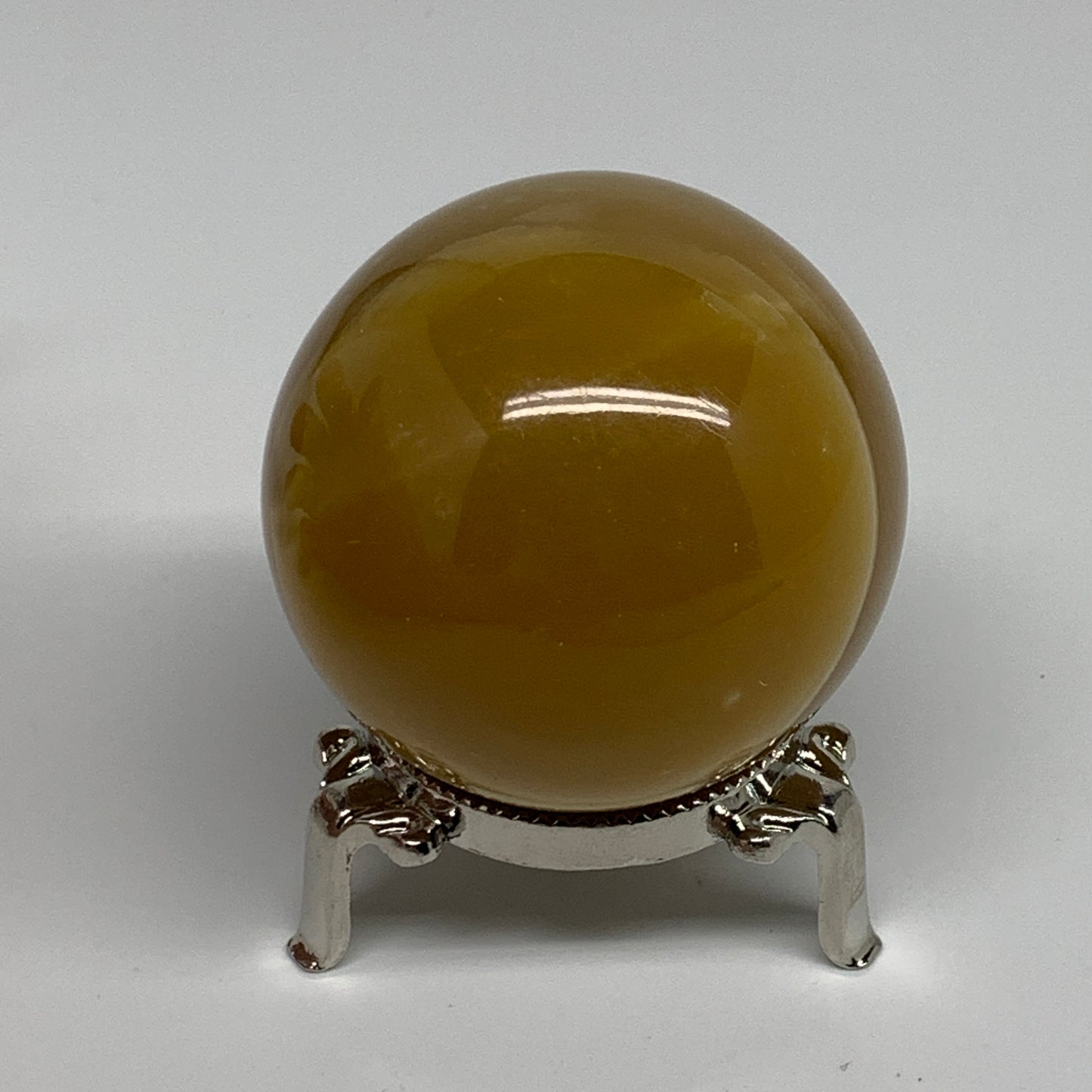 266.5g, 2.3"(58mm), Honey Calcite Sphere Polished Gemstone, B35318