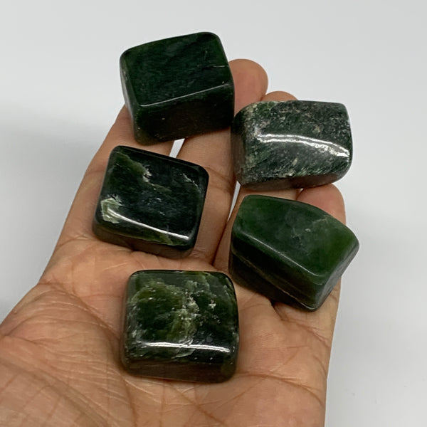 148.2g, 1"-1.1", 5pcs, Natural Nephrite Jade Tumbled Stone @Afghanistan,B31900