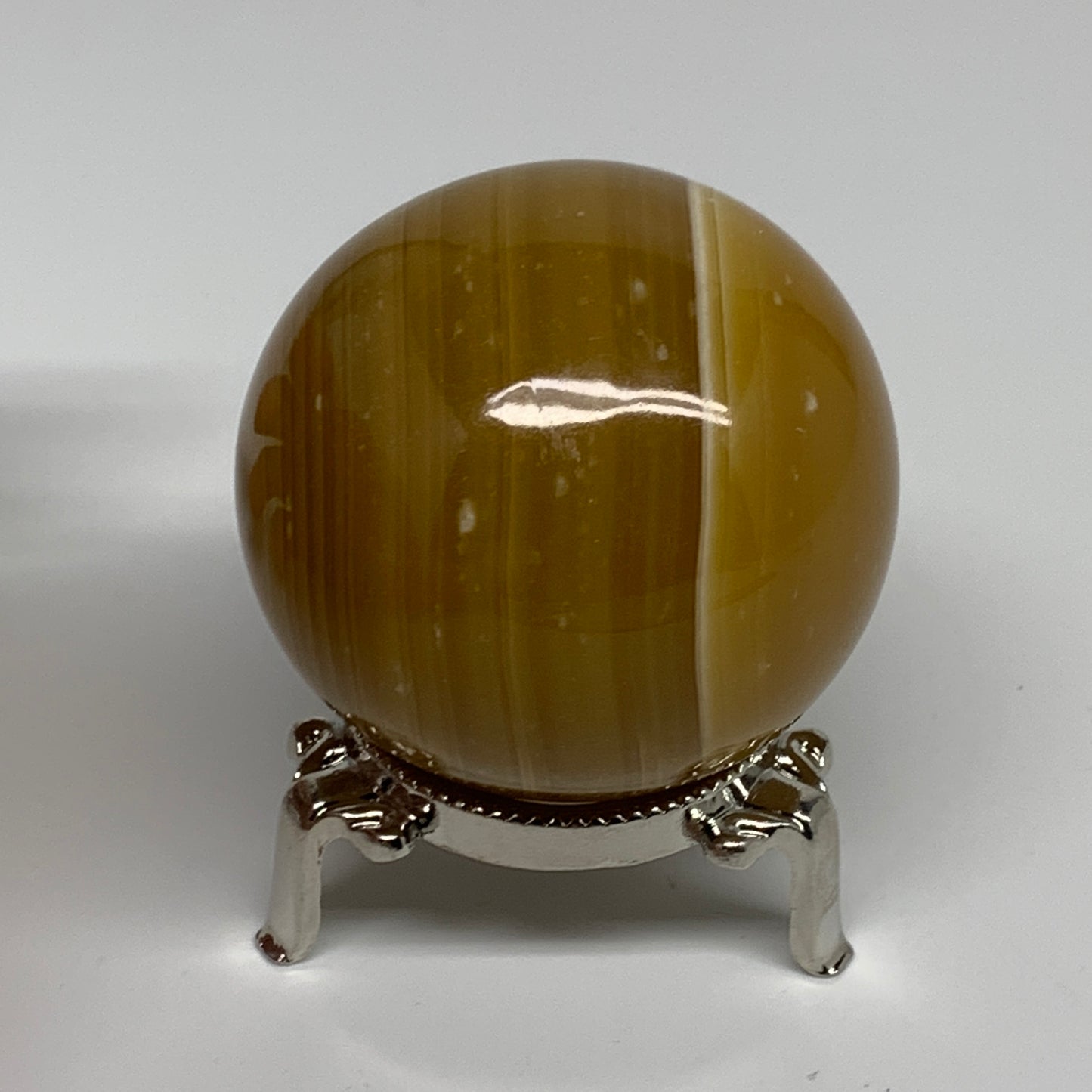 266.5g, 2.3"(58mm), Honey Calcite Sphere Polished Gemstone, B35318