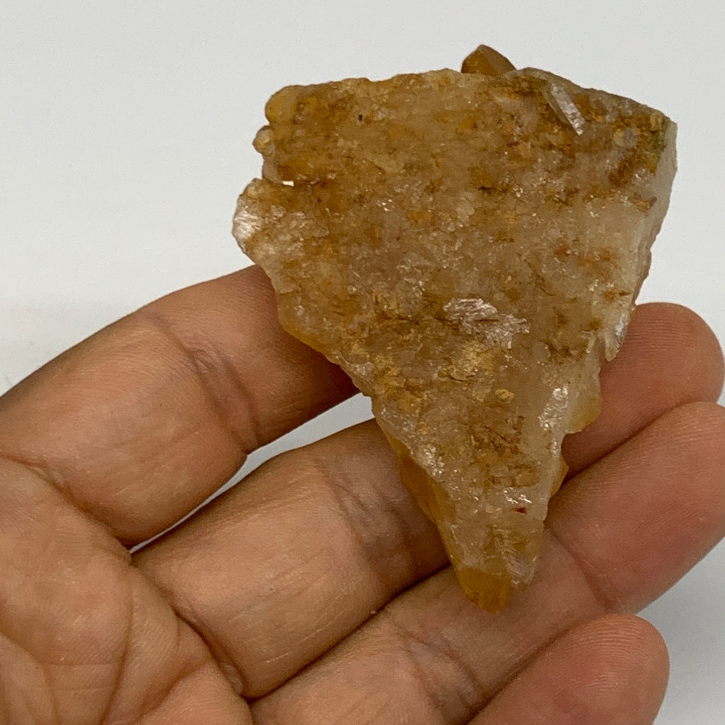 38.4g, 2.3"x1.9"x0.7", Orange Quartz Cluster Crystal Terminated @Brazil, B28895