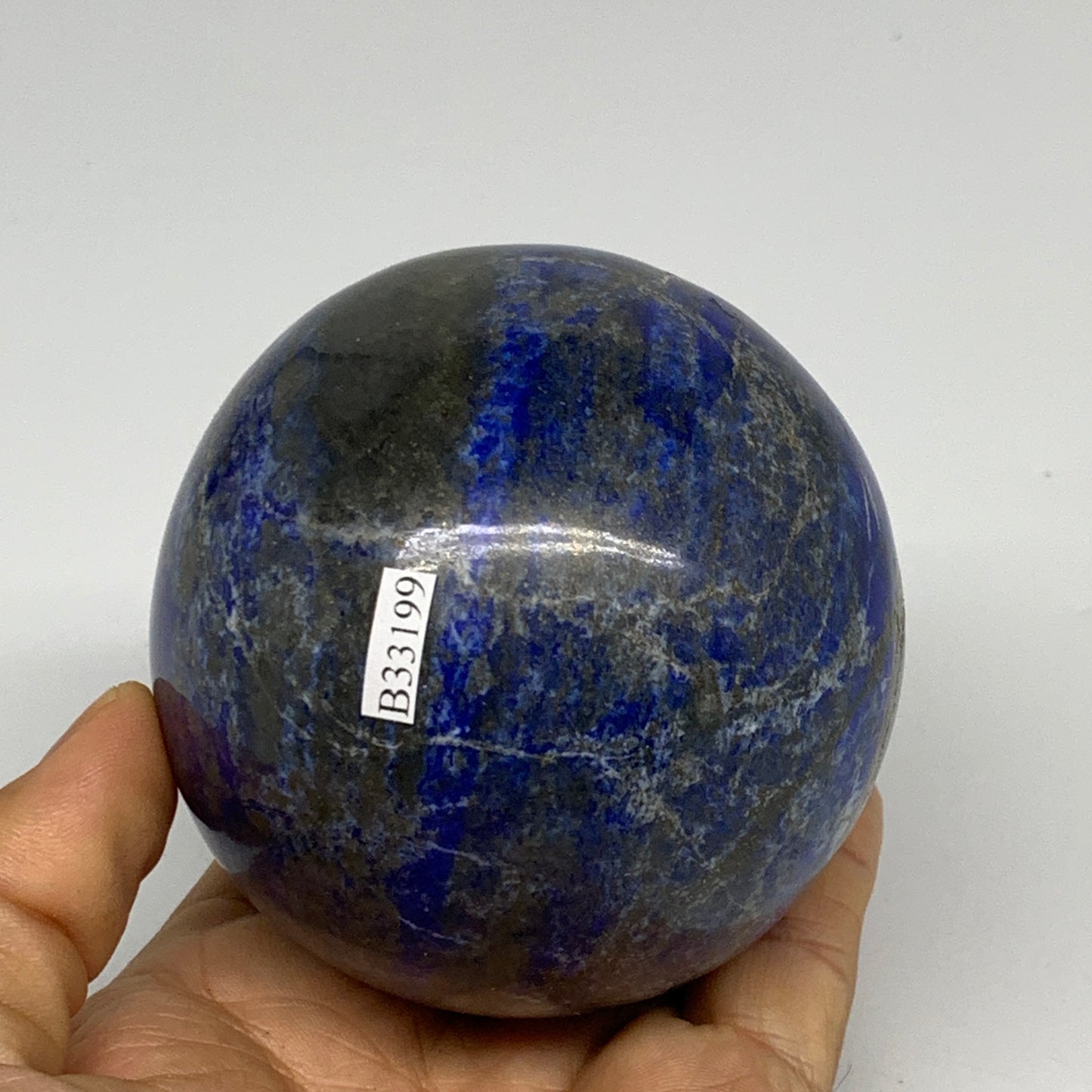 1.64 lbs, 3.1" (78mm), Lapis Lazuli Sphere Ball Gemstone @Afghanistan, B33199