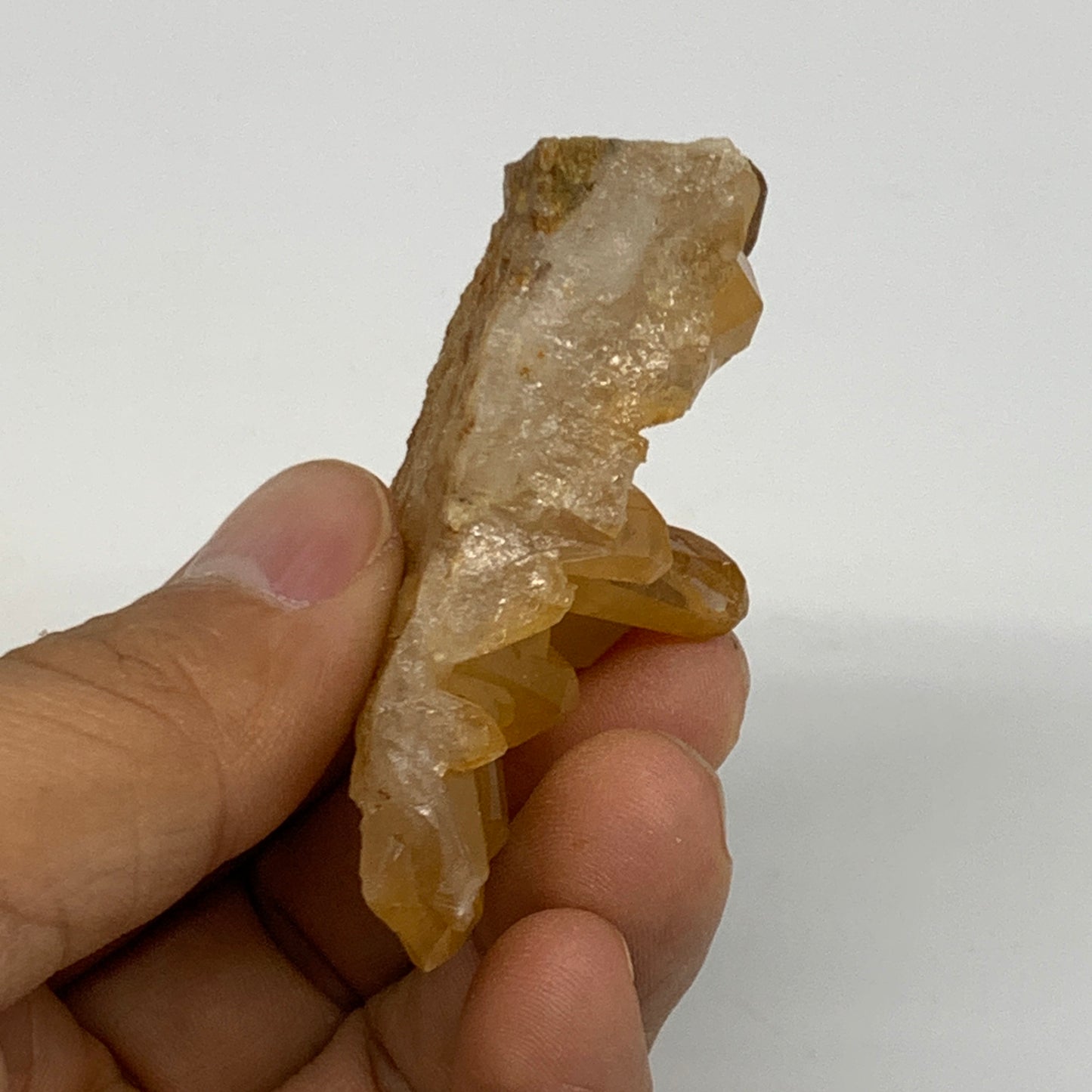 38.4g, 2.3"x1.9"x0.7", Orange Quartz Cluster Crystal Terminated @Brazil, B28895