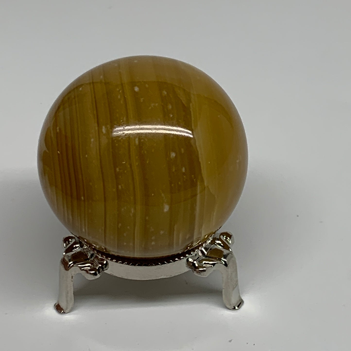 266.5g, 2.3"(58mm), Honey Calcite Sphere Polished Gemstone, B35318