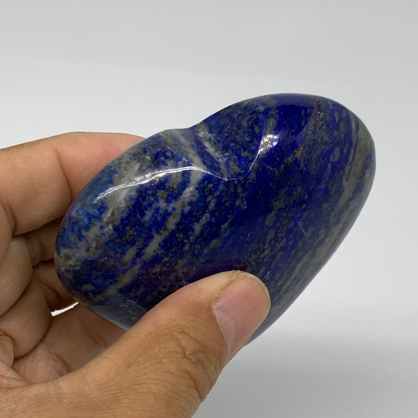 0.49 lbs, 2.6"x3.1"x1.2", Natural Lapis Lazuli Heart Polished Crystal, B36668