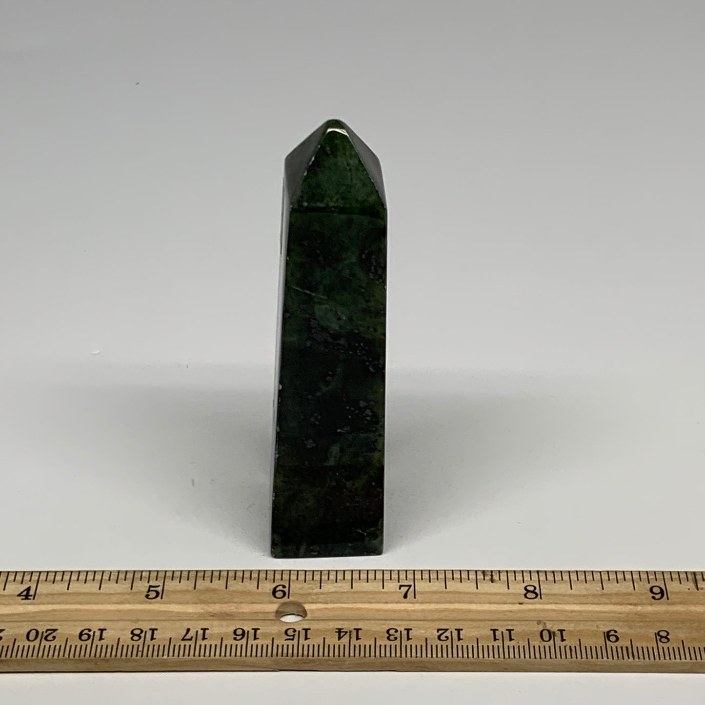 119.7g, 3.7"x1.1"x1", Serpentine Point Tower Obelisk Crystal @Pakistan, B29629