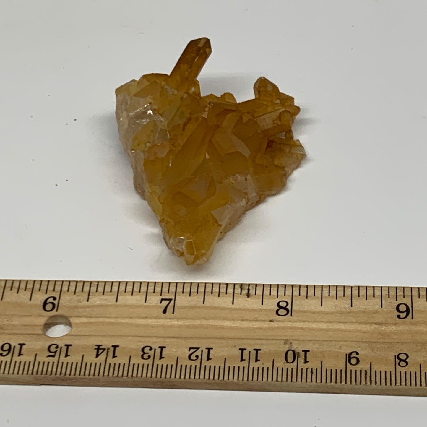 38.4g, 2.3"x1.9"x0.7", Orange Quartz Cluster Crystal Terminated @Brazil, B28895