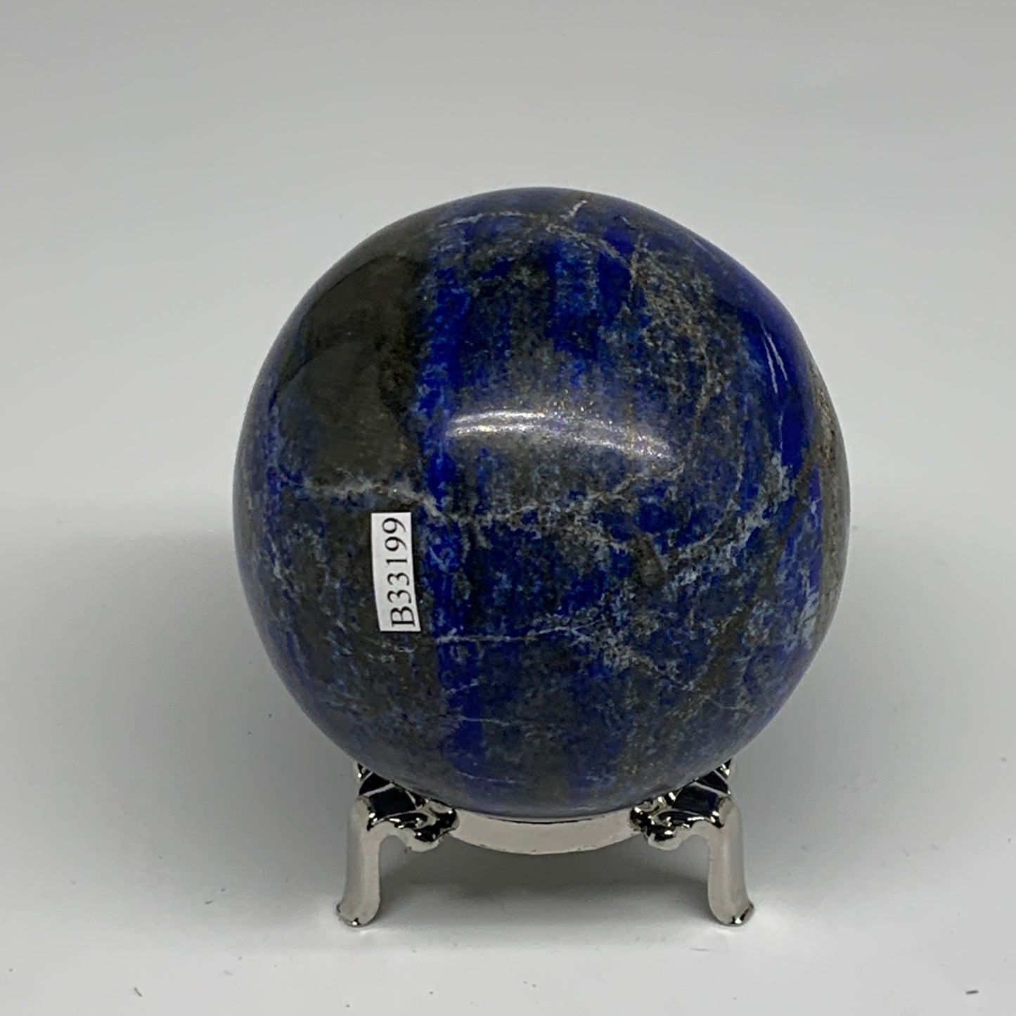 1.64 lbs, 3.1" (78mm), Lapis Lazuli Sphere Ball Gemstone @Afghanistan, B33199