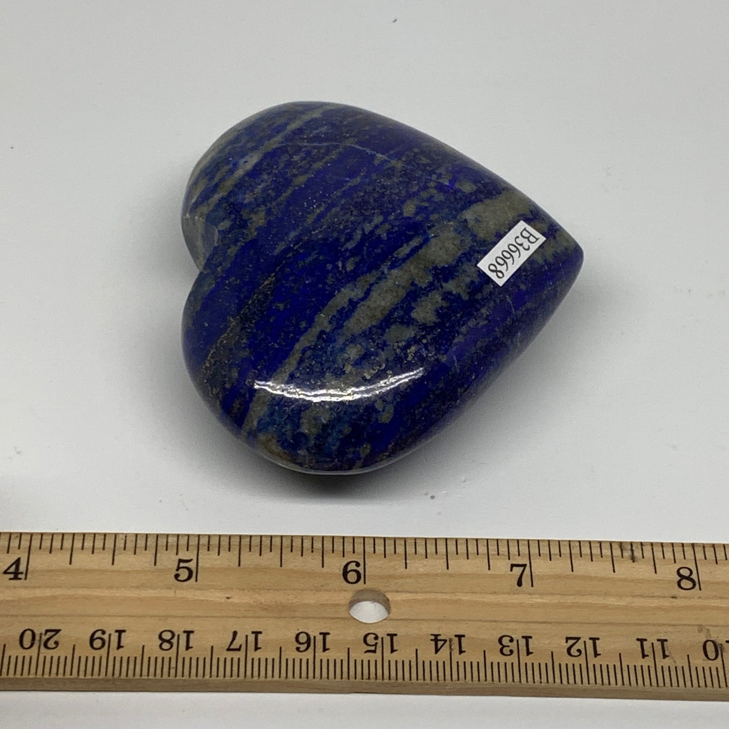 0.49 lbs, 2.6"x3.1"x1.2", Natural Lapis Lazuli Heart Polished Crystal, B36668