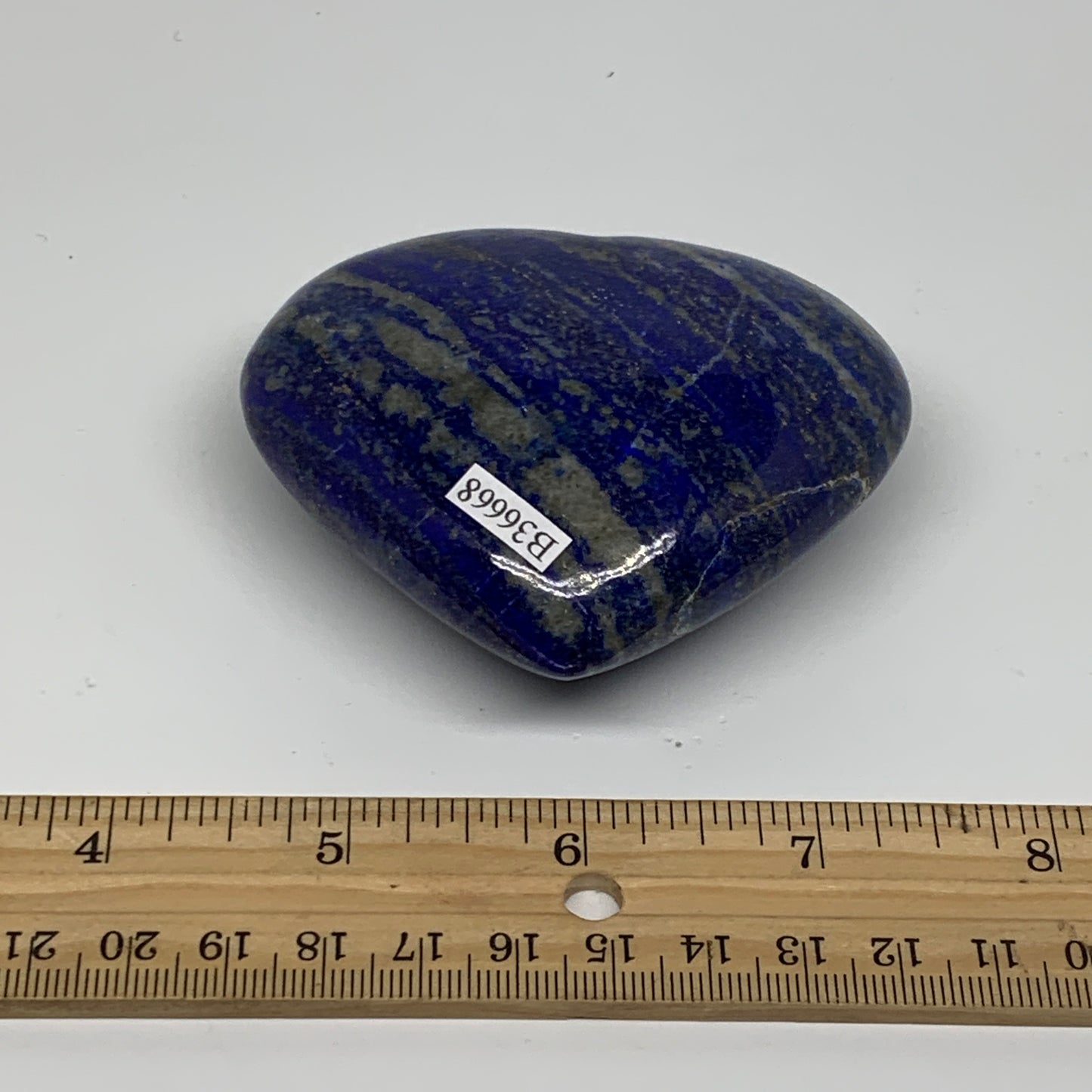 0.49 lbs, 2.6"x3.1"x1.2", Natural Lapis Lazuli Heart Polished Crystal, B36668