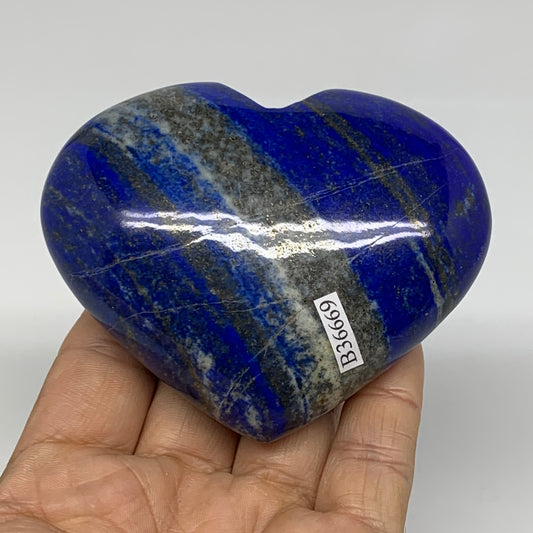 0.61 lbs, 2.8"x3.4"x1.2", Natural Lapis Lazuli Heart Polished Crystal, B36669