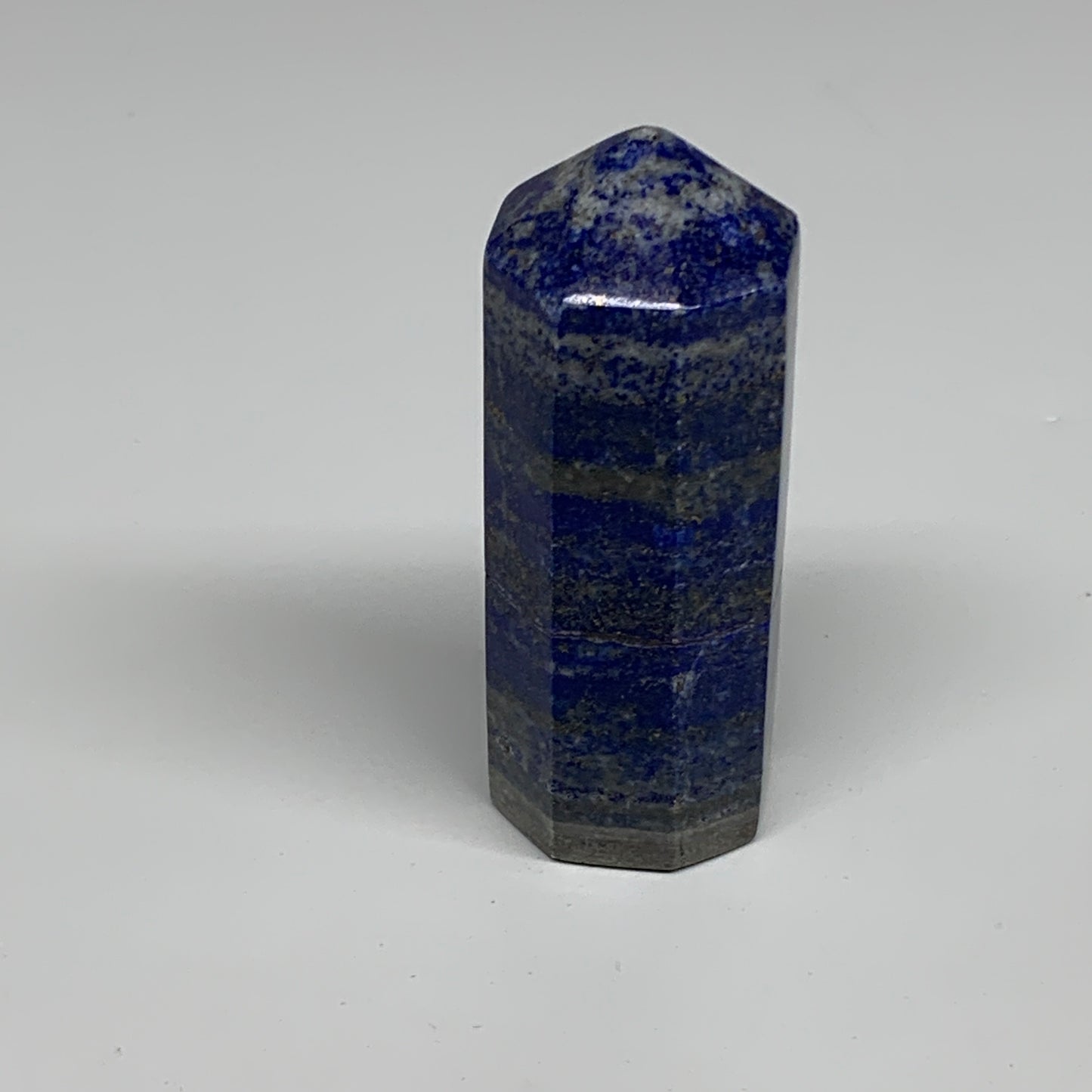 172.6g, 3.1"x1.2", Natural Lapis Lazuli Tower Point Obelisk Afghanistan,B30380